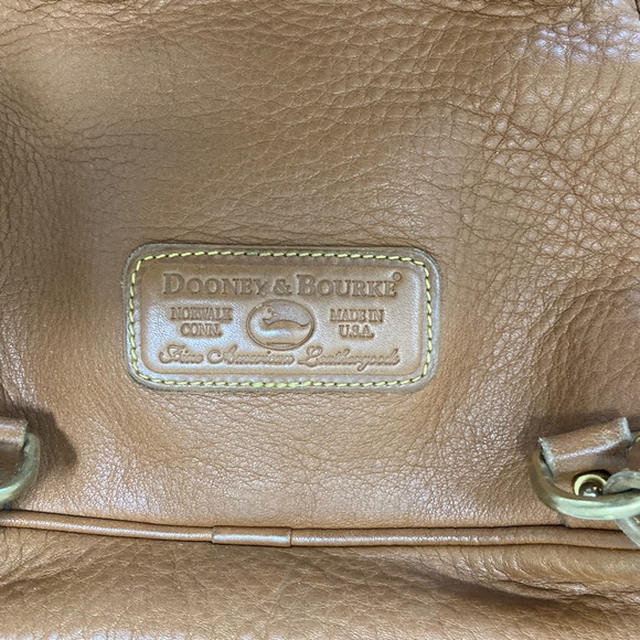 Vintage Dooney & Bourke Canyon Tan Leather Convertible Mini Backpack MADE in USA - Picture 3 of 9